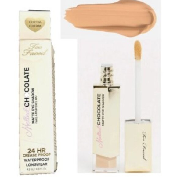 Too Faced Melted Chocolate 24 Hour Liquid Matte Eyeshadow Cocoa Cream🆕⌚📦🏃💨🚚 - Picture 1 of 9